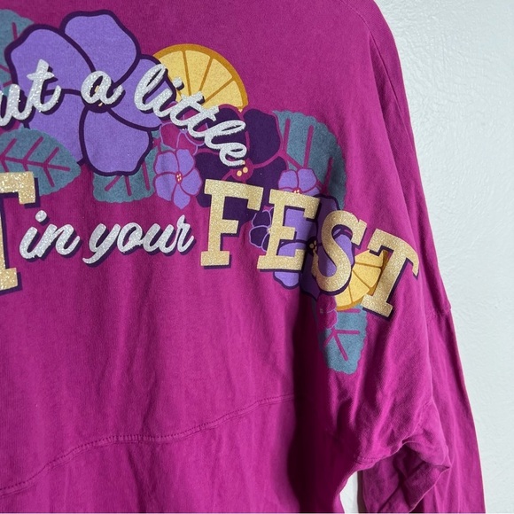 Epcot Disney Put A Little Zest In Your Fest Flower Garden Cotton Spirit Jersey - Picture 7 of 15